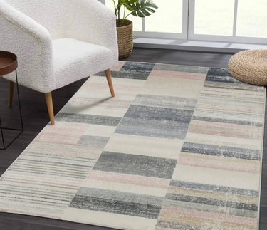 Rose Geometric Area Rug